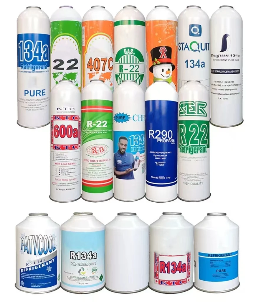 OEM Service Customize 35.27 Oz 1000g  2 Pieces R134a Refrigerant Gas Empty Tin Can