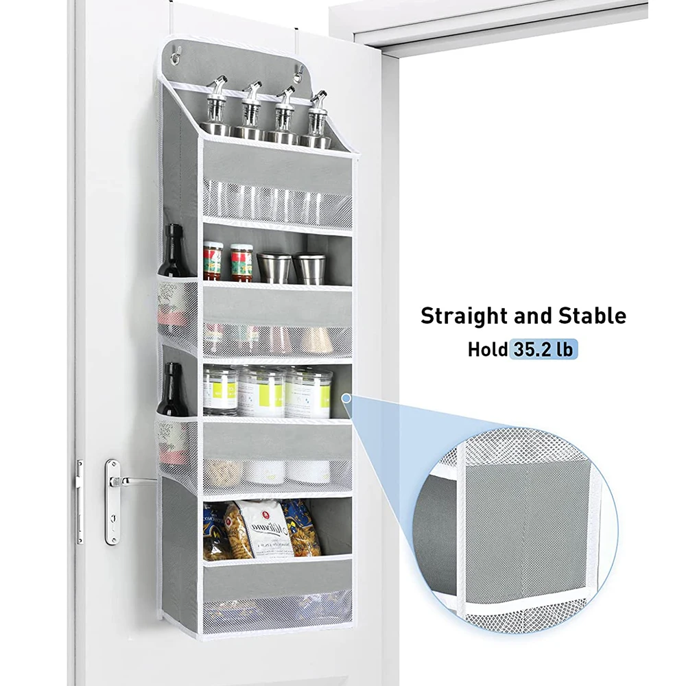 Houseware Folding 4 Pocket Non-woven Over The Door Storage Organizer Hanging Wall Closet Storage Bag Organizer