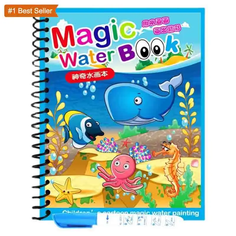 Jumon Coloring Books Painting Toy Magic Water Drawing Books Toddler Graffiti Toy DIY Craft Toys For Children Gifts