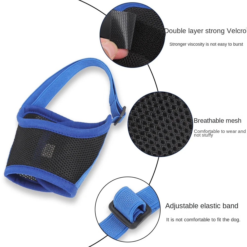 2025 Pet Mask Anti-barking Anti-biting Dog Muzzle Breathable Mesh Adjustable Pet Muzzle Anti-accidental Eating Of Pet Supplies
