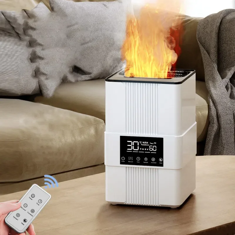 Smart Bluetooth Speaker Ultrasonic Humidifiers 3.5L Capacity Air Humidifier Flame Effect WIFI And Remote Control Aroma Diffuser