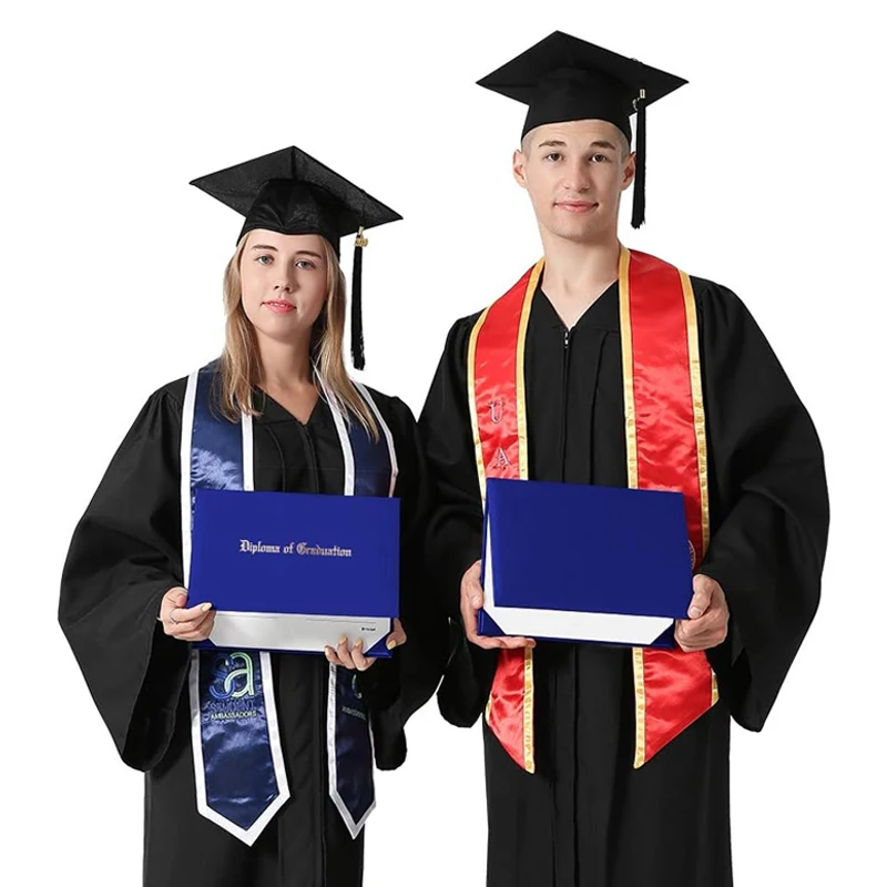 Engraved Leather Certificate Holder Diploma Holder Hardback Textured Leatherette Folder Graduation Gift Leather Diploma Holder