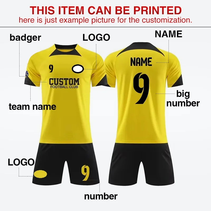 25 Thai Quality Soccer Uniform Football Jersey Kits 100% Polyester Sublimation Factory Wholesale Soccer Wear Soccer Jersey
