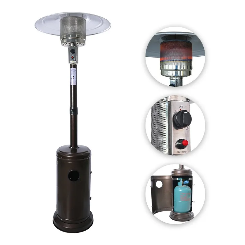 Easy to Operate Gas Patio Heater Pyramid Mushroom Outdoor Patio Heater for Garden Hotel Cafe LPG or Propane patio heater fuel
