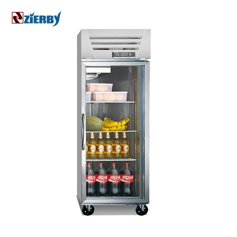 
Stainless steel 1 glass door vertical cryogenic Pepsi large capacity refrigerator and freezer 
