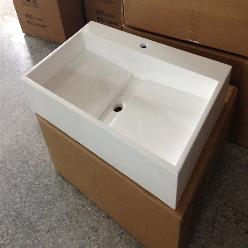 Polyester resin stone kitchen sink quartz sinks with low price wash board