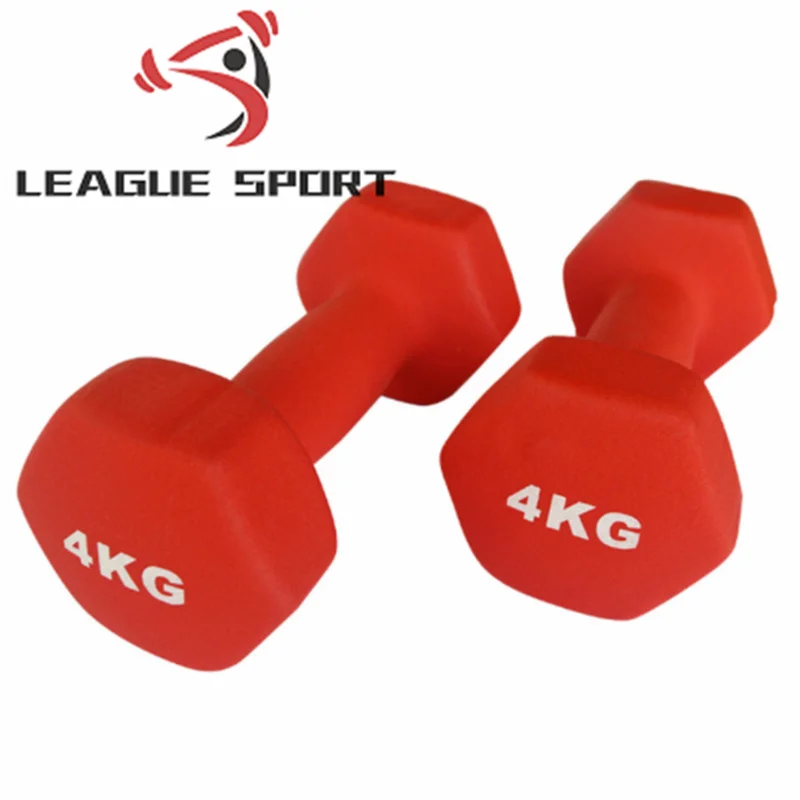 League-Sport Low Price Hot Sale Color 0.5 Kg Vinyl Coated Neoprene Dumbbell Weight 1 Kg 5 Kg 10 Kg For Sale
