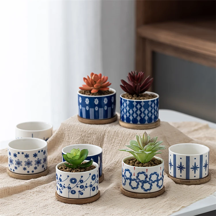 Home Decor Small Mini Nordic Ceramic Succulent White Flower Pot Flower Pots And Planters