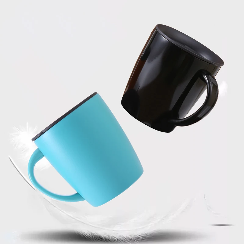 Double Wall Vacuum Wholesale Mugs for Hot and Cold Drinks Tea 400ml Blank Coffee Mugs