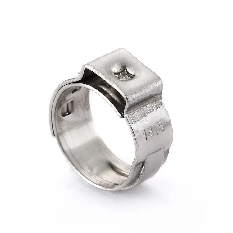 Одноместный контактный зажим из нержавеющей стали (ухо Pex трубы шланг зажимной зажим