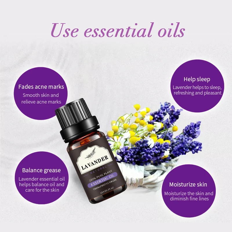 Private Label 100% pure essential oil body Massage Lavender aroma Aromatherapy Essential Oil