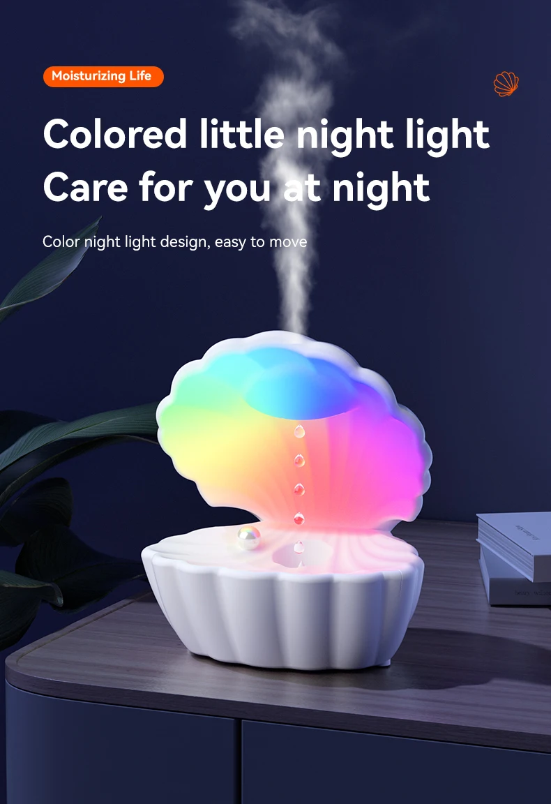 2024 Smart Home Water Droplet Humidifier Cool Mist Ultrasonic Backflow Water Drops Anti Gravity Humidifier For Bedroom Office