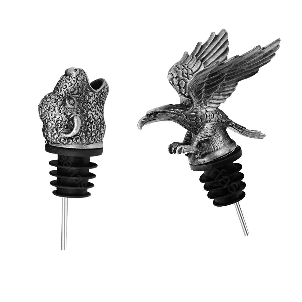 Производитель лезвие для виски ликера головы животных Овечья форма носик аэратор вина из нержавеющей стали