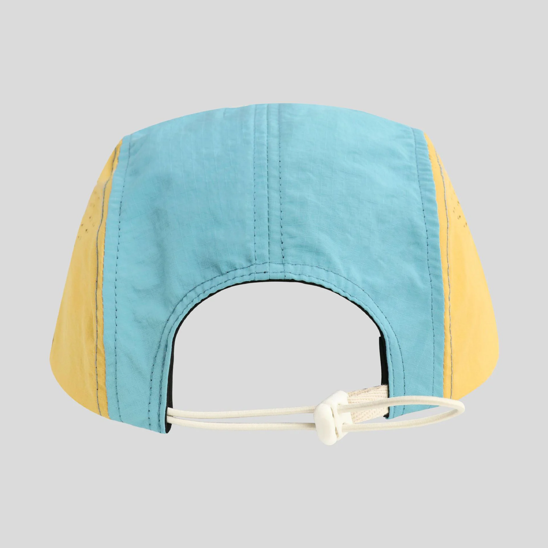 Vintage Color Blocking 5 Panel Hat Waterproof Polyester Laser Perforation Hiking Camping Hat