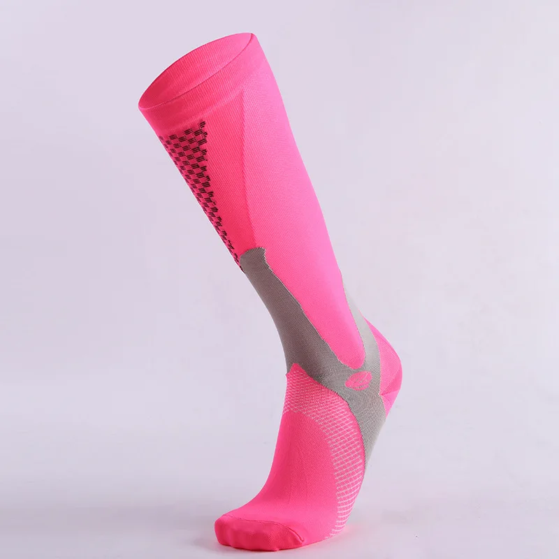 Custom Logo Wholesale Knitted Running Compression Socks Cycling Football Nursing High Long Sports Socks