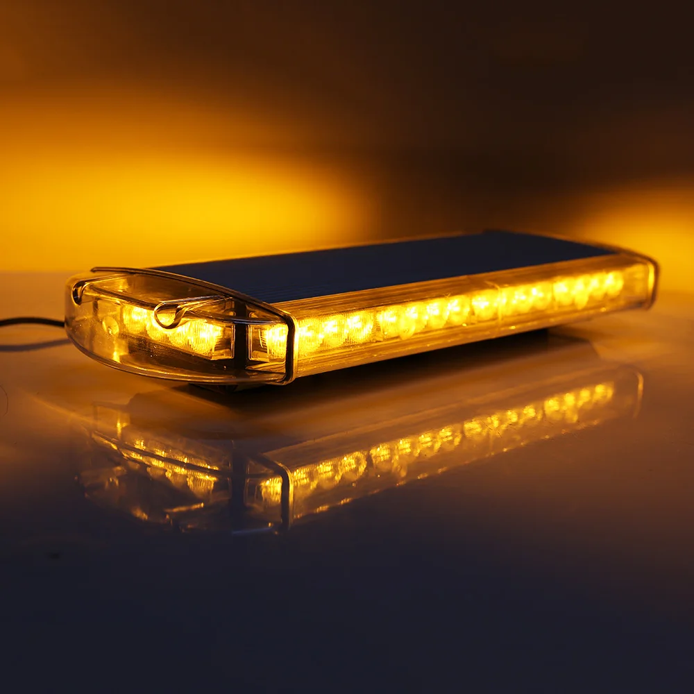 New Amber 360 Degree Visibility Roadway Safety Magnet Car Rooftop Flasher 40 LED Warning Bar Light Strobe 21' 54CM 12V - 24V