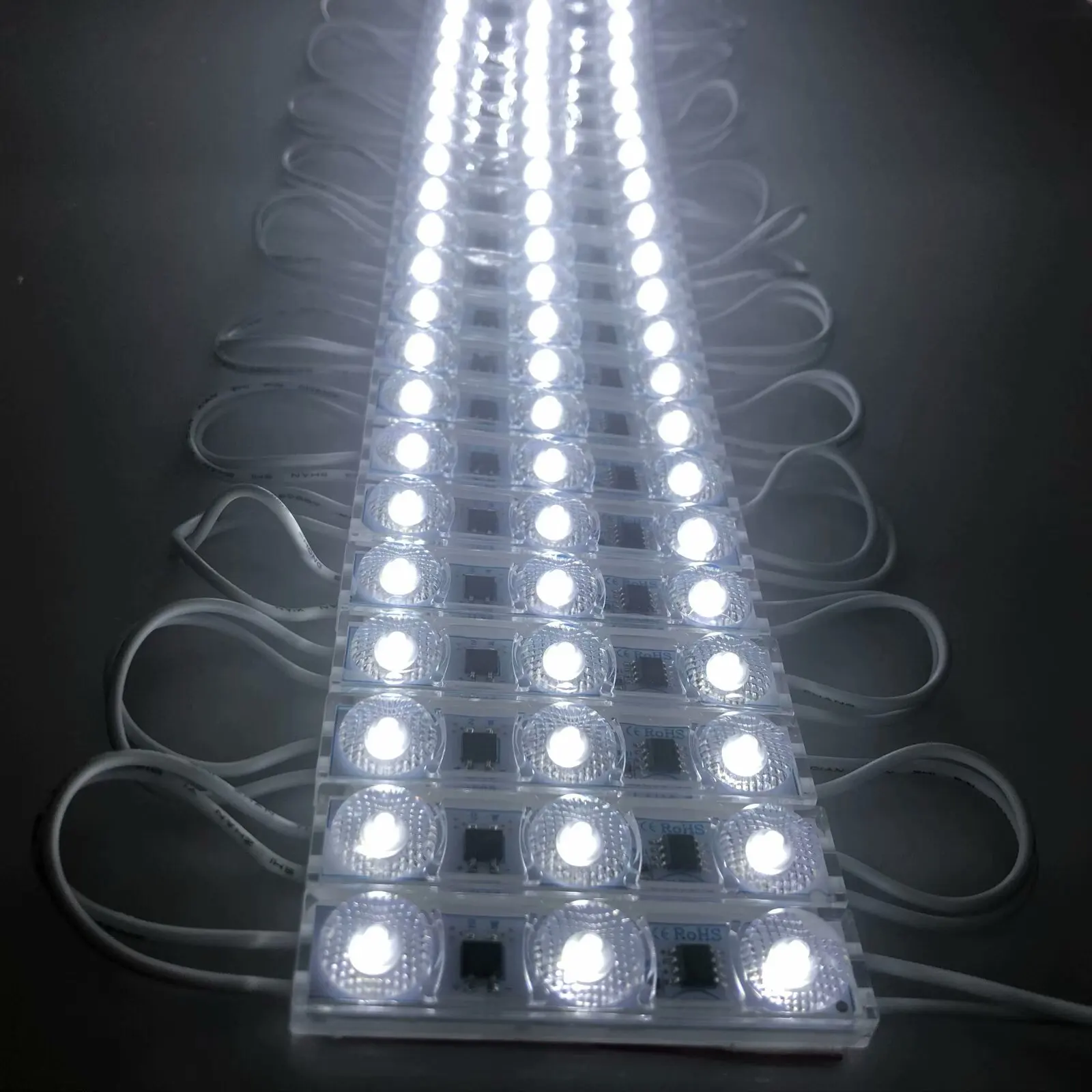 Супер яркий SMD 3030 диффузный Светодиодный модуль водонепроницаемый белый теплый 110 В 220 IP68 для рекламной доски