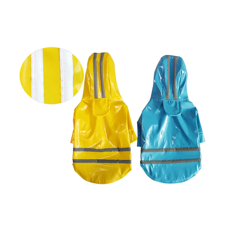 diy fashion blank hi vis reflective polyester winter pet jumpsuit dog raincoat hoodie clothes for europe dog apparel accessory