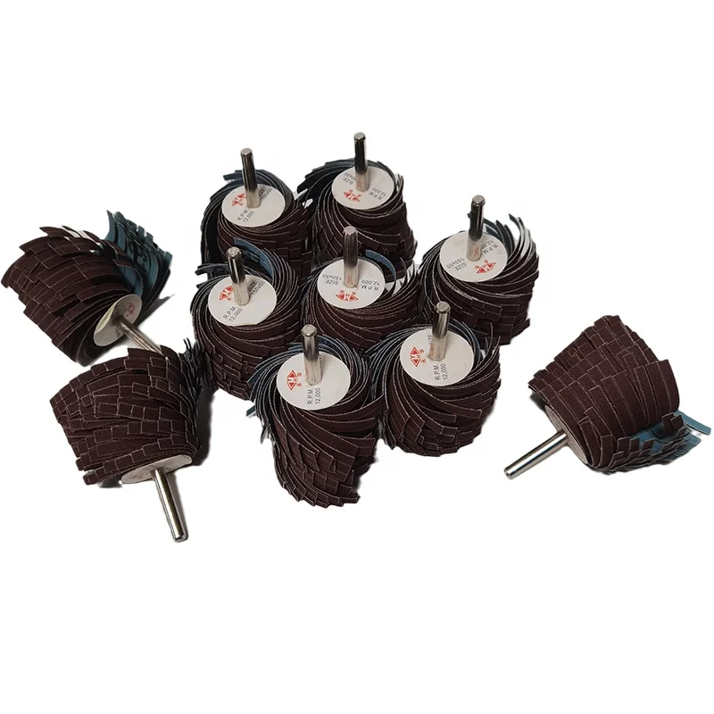 Handle Louver Wheel Abrasive Cloth Grinding Head 6mm Rod Polishing Grinding Head Abrasive Cloth Wheel Polishing Tool