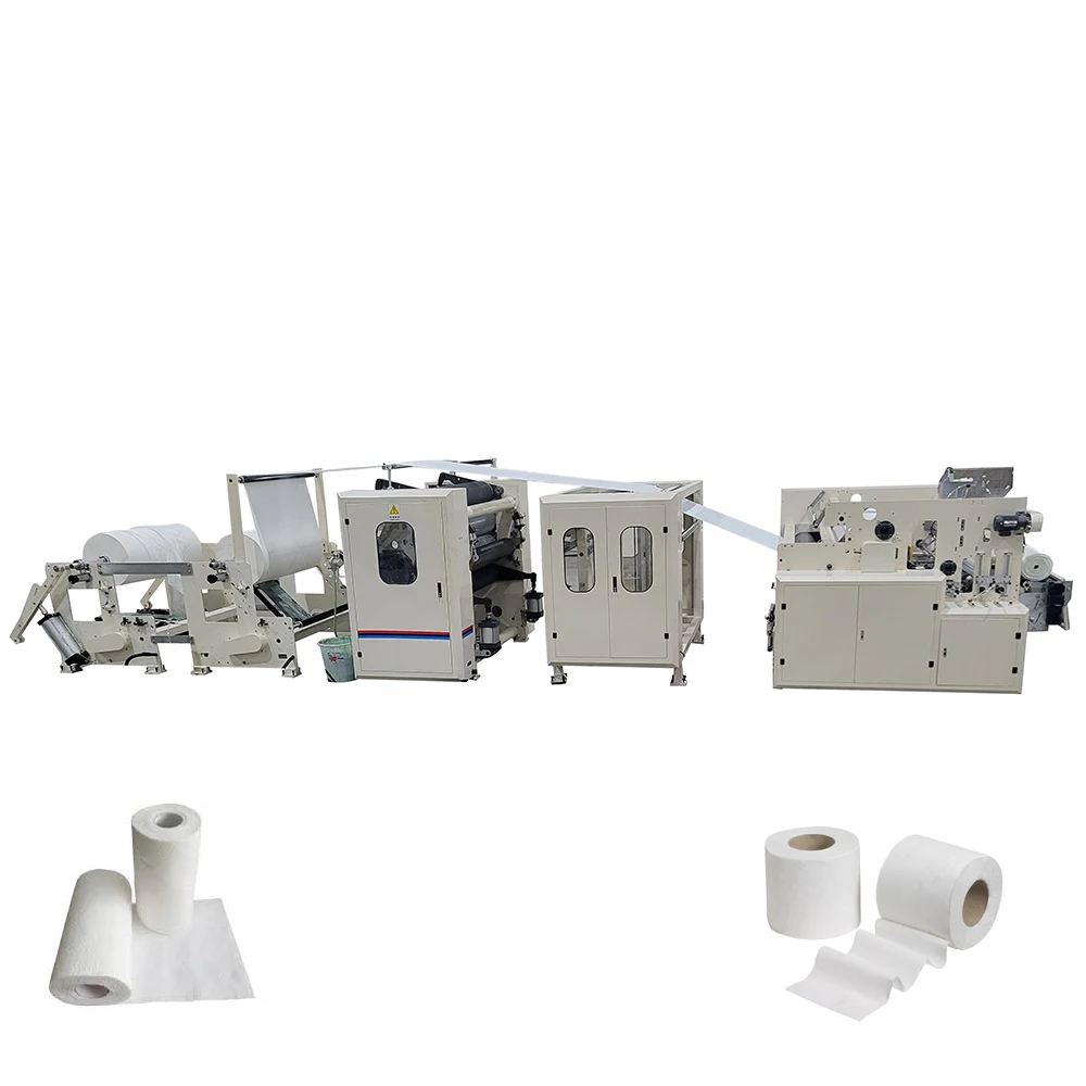 Automatic Color Glue Kitchen Towel Paper Machine Rewinding Toilet Paper Machinery