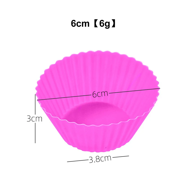 Dia 5-9cm colorful food grade silicone muffin cups mold mini reusable cupcake liners for kitchen baking cooking