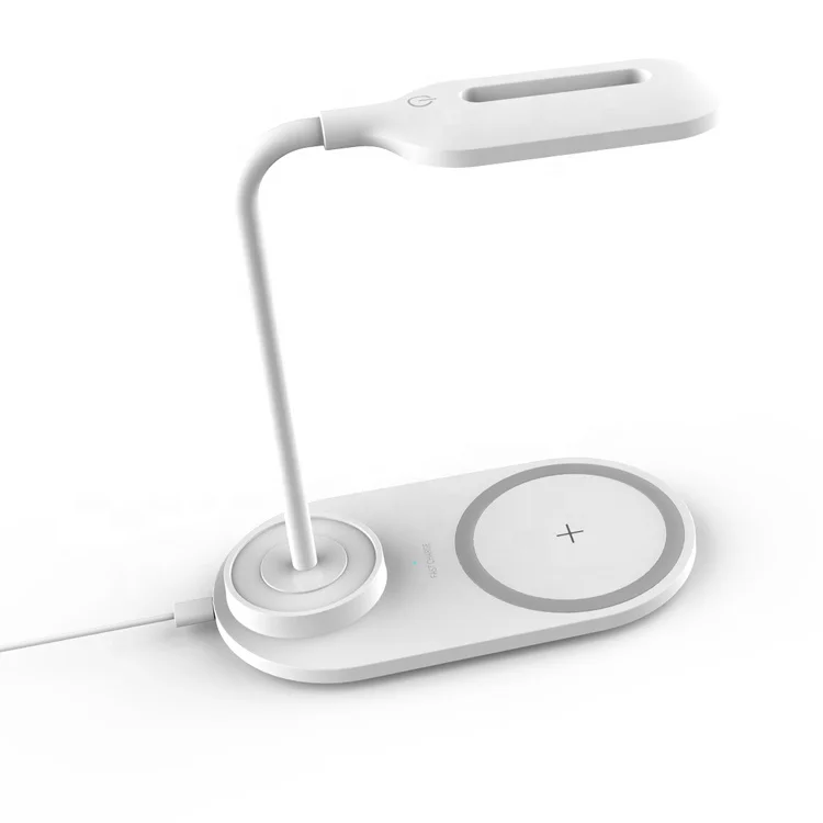 Новый 2020 Led Настольная лампа Беспроводное зарядное устройство мобильного телефона Usb зарядка для QI свет