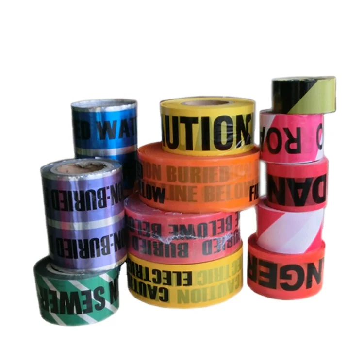 Underground barricade Detectable tape electrical warning tape aluminum foil adhesive tape