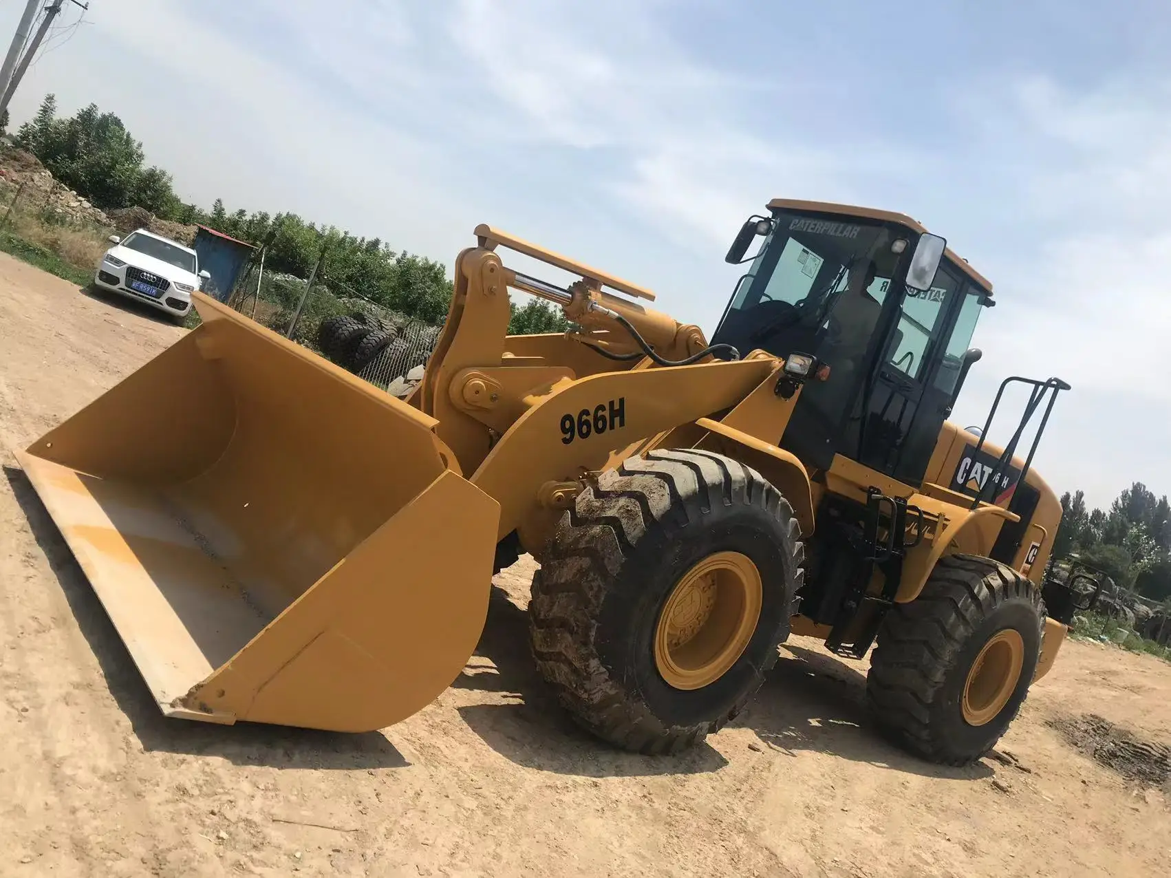 Оригинальная универсальная строительная техника CAT 966H подержочный экскаватор-погрузчик