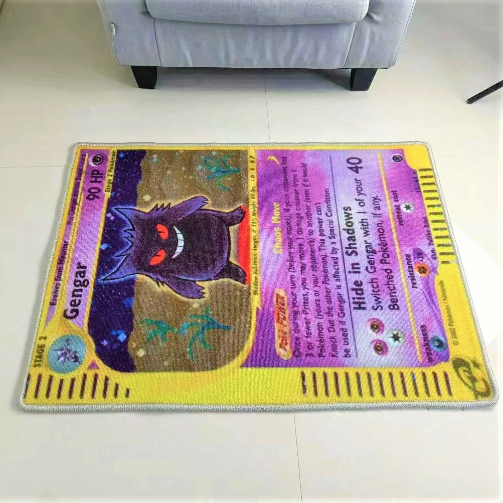 Пользовательский Карманный Коврик Монстр Gengar с принтом Дуэль монстров карточка Коврики для пола 3d печать Аниме Коврик