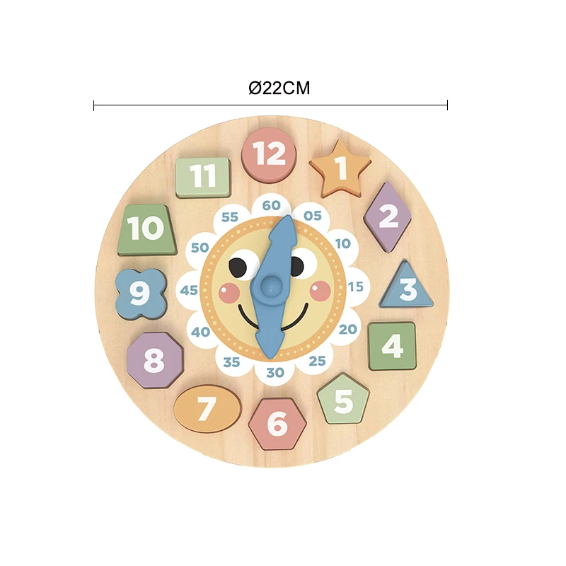 New Wooden Clock Puzzle Learning Gift Set Toys For Kids