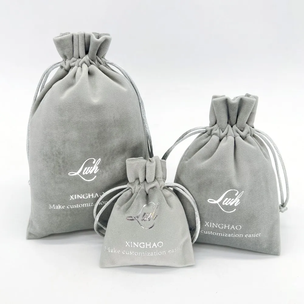 Cheap Custom Logo Envelope Handbag High Quality Shoe Dust Drawstring Velvet Pouch Bag For Jewelry Packaging