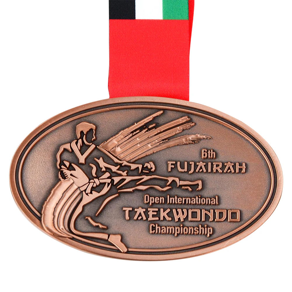 Custom 3d Gold Silver Bronze Zinc Alloy Metal Sport Medal Souvenirs Jiu Jitsu Judo Kung Fu Karate Taekwondo Medal