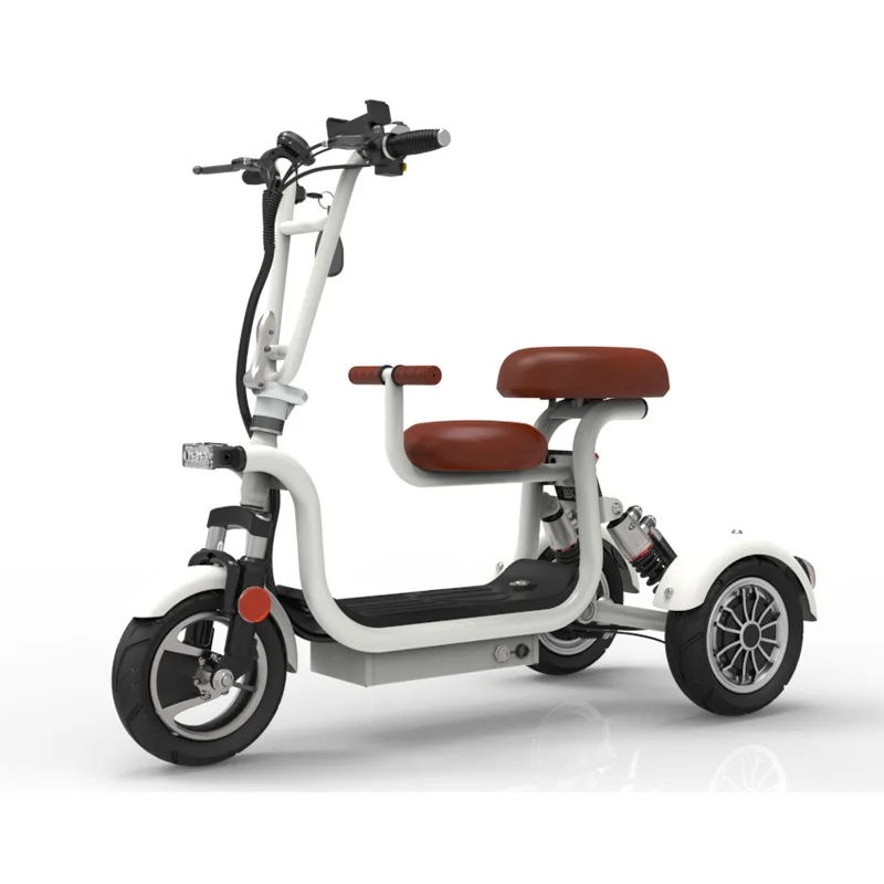 Mini Electric Scooter Three Wheels Electric Bicycle 400W 48V Power Cheaper Foldable Electric Tricycle