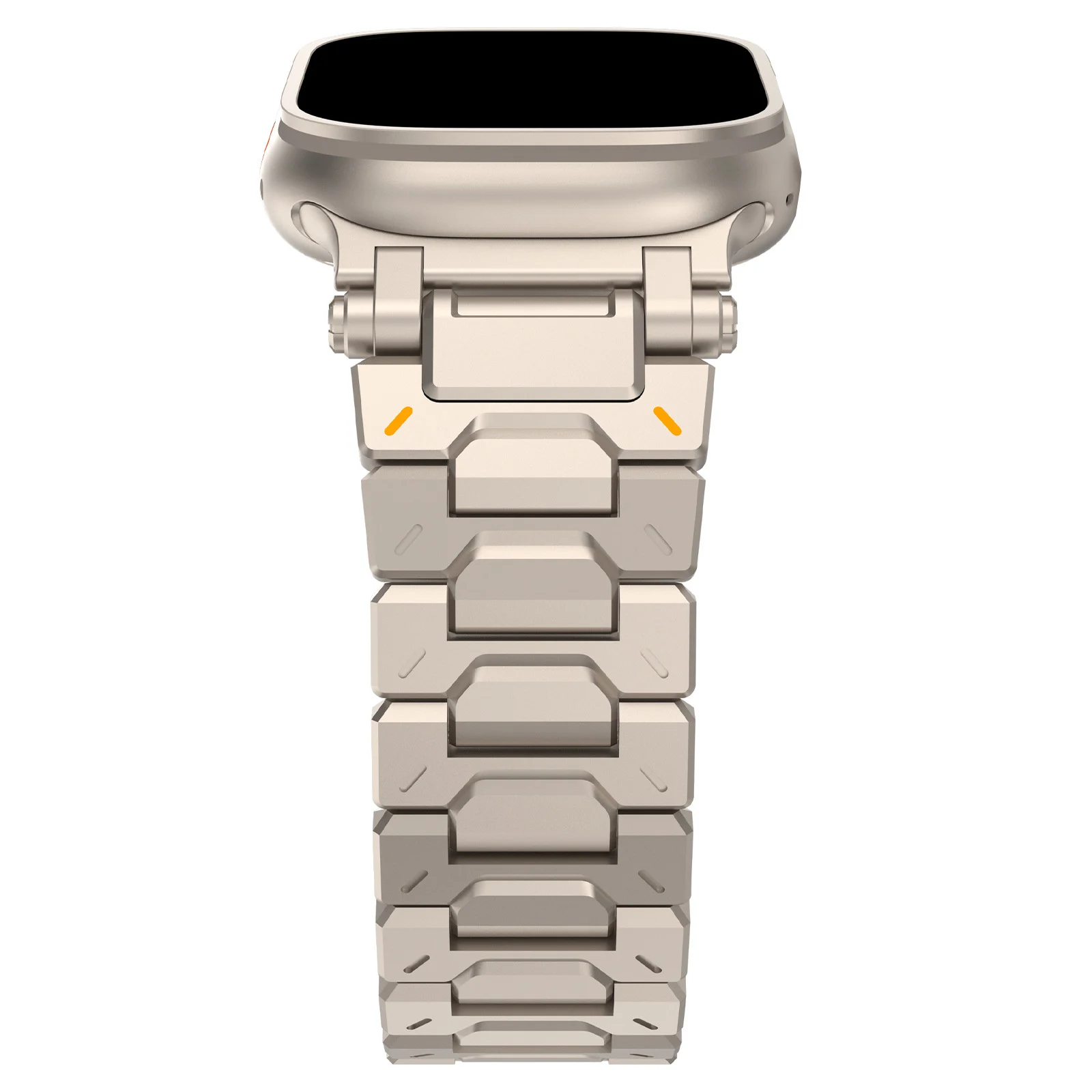 Titanium Color Butterfly Buckle Stainless Steel Watch Strap for Smart Watch 9 8 7 6 5 Ultra 42/44/45/46/49mm Iwatch Metal Band