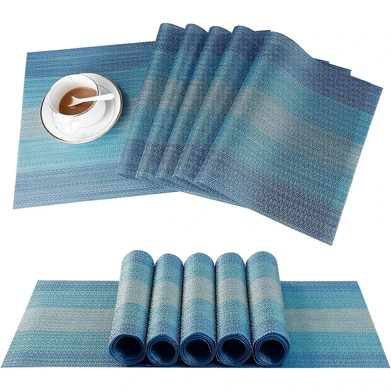 Boho Place Mats Table Decor Woven Cotton Placemats Dining Wicker Place Mat