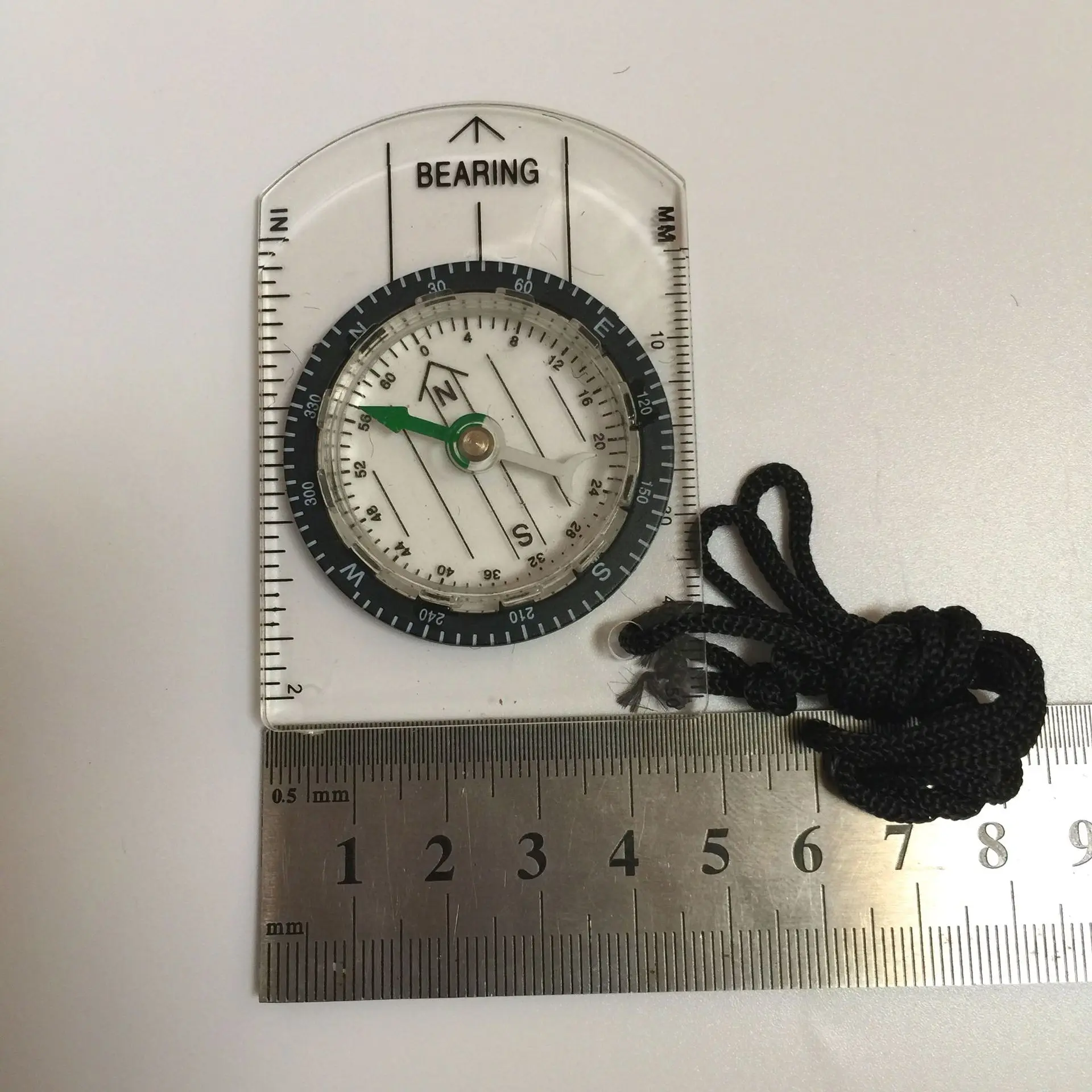 1x Outdoor Survival Compass Pointer Map Scale Ruler Compasses for Hiking Camping