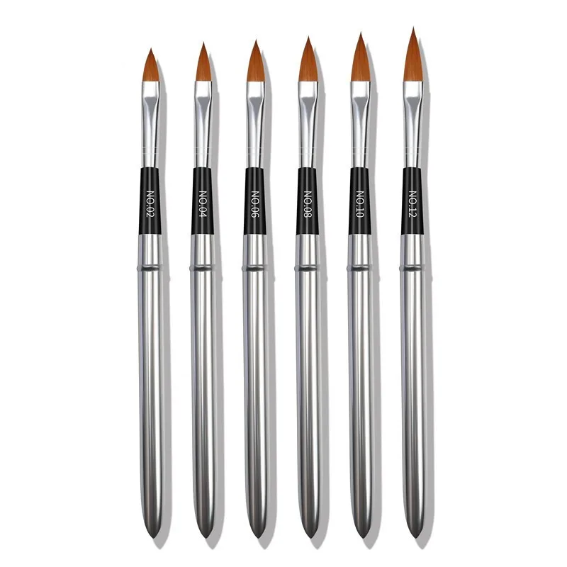 Steel Pipe Combination Rod Crystal Pen Nail Art Carving Pen 6pcs Set  Crystal Pen Factory Direct Sales nail brush