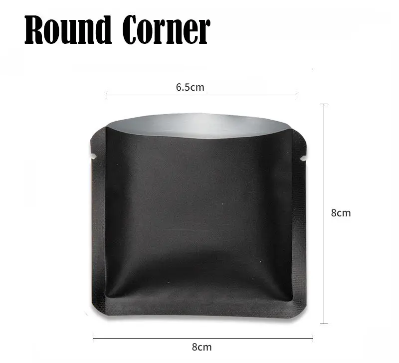 3-Side-Seal Sample Sachets For Packaging Tea Plastic Aluminum Foil Laminated Heat Seal Coffee Three Side Seal Bag Pouches