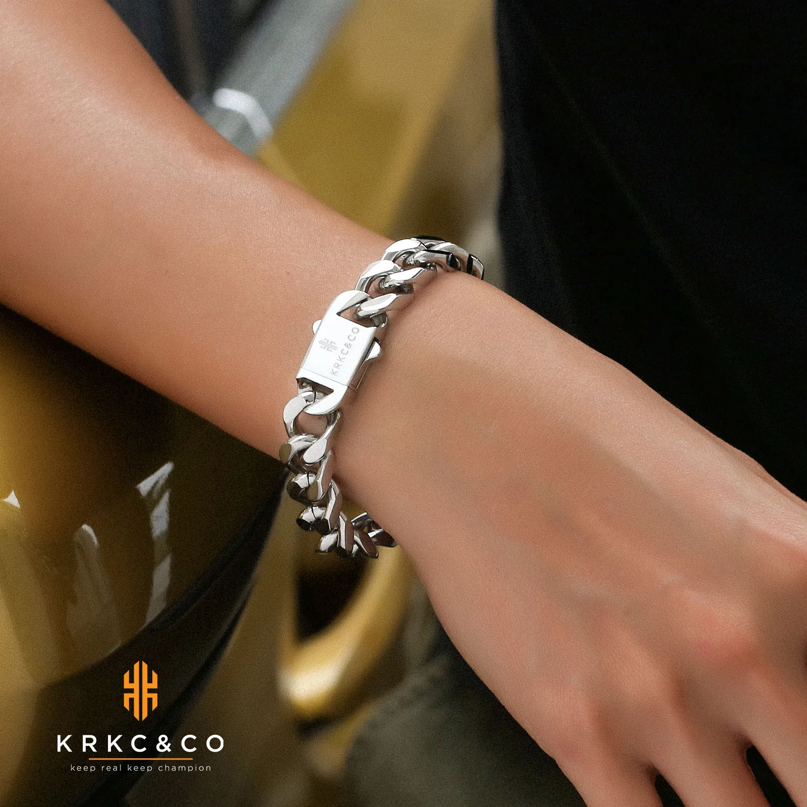 14mm Chunky Curb Link 18K Real Gold Plated Stainless Steel Thick Bracelets Hip Hop Jewelry Miami Cuban Chain Necklace for Men