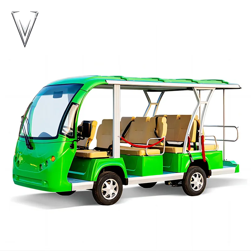 White Seat Bus Nature Park Club Cart 72V 14 Passager Electric 8 Seats Sightseeing Bus Car