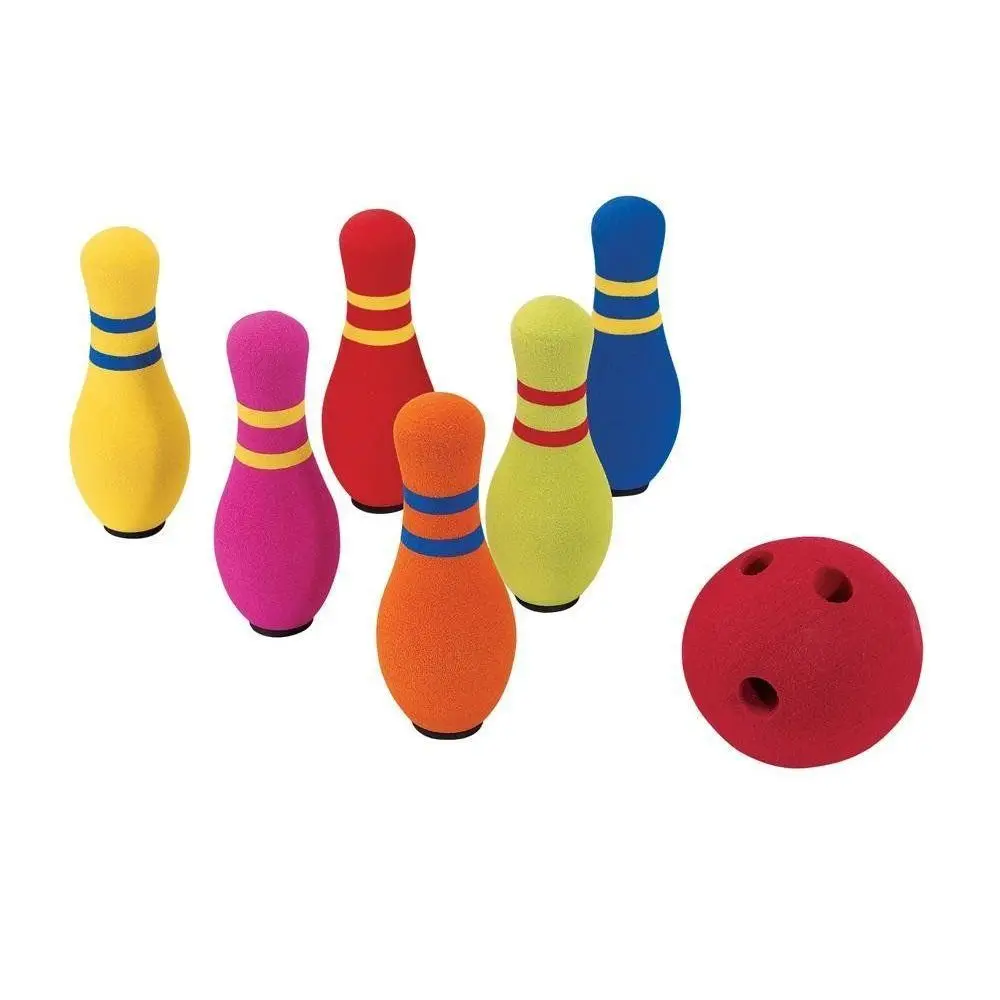 Bowling games indoor outdoor NBR Foam Bowling Game6 pins set 1 ball mini soft colorful foam kids bowling set