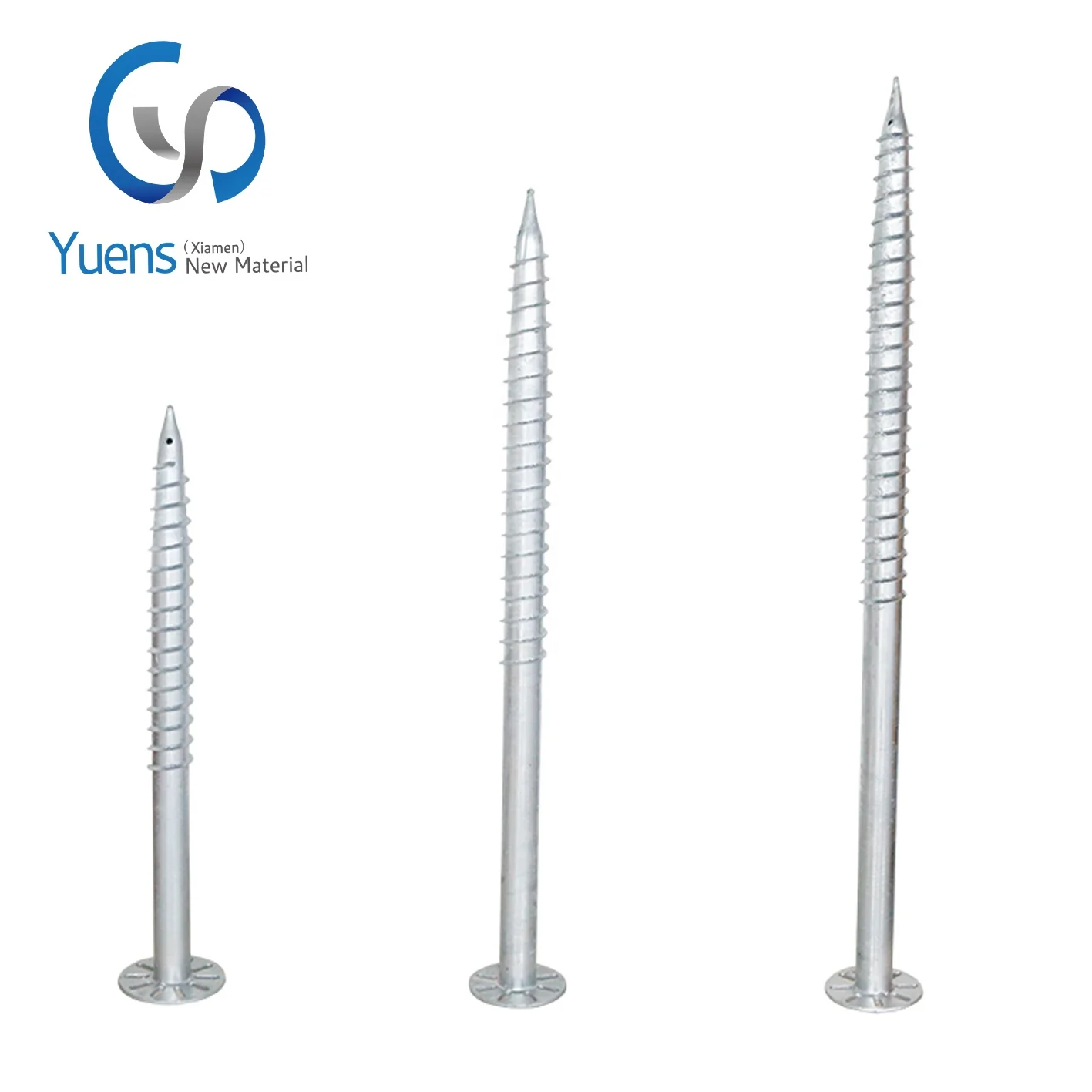Galvanized Ground Screws Spiral Solar Ground Screw Anchor Stake for PV