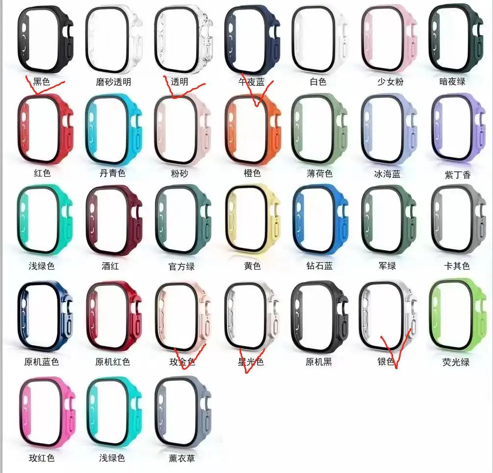 Полноразмерное закаленное стекло для защиты экрана с корпусом из поликарбоната 42 мм 45 49 T900 PRO MAX Z59 Z68 Z69 N8 X8 GS8 H11