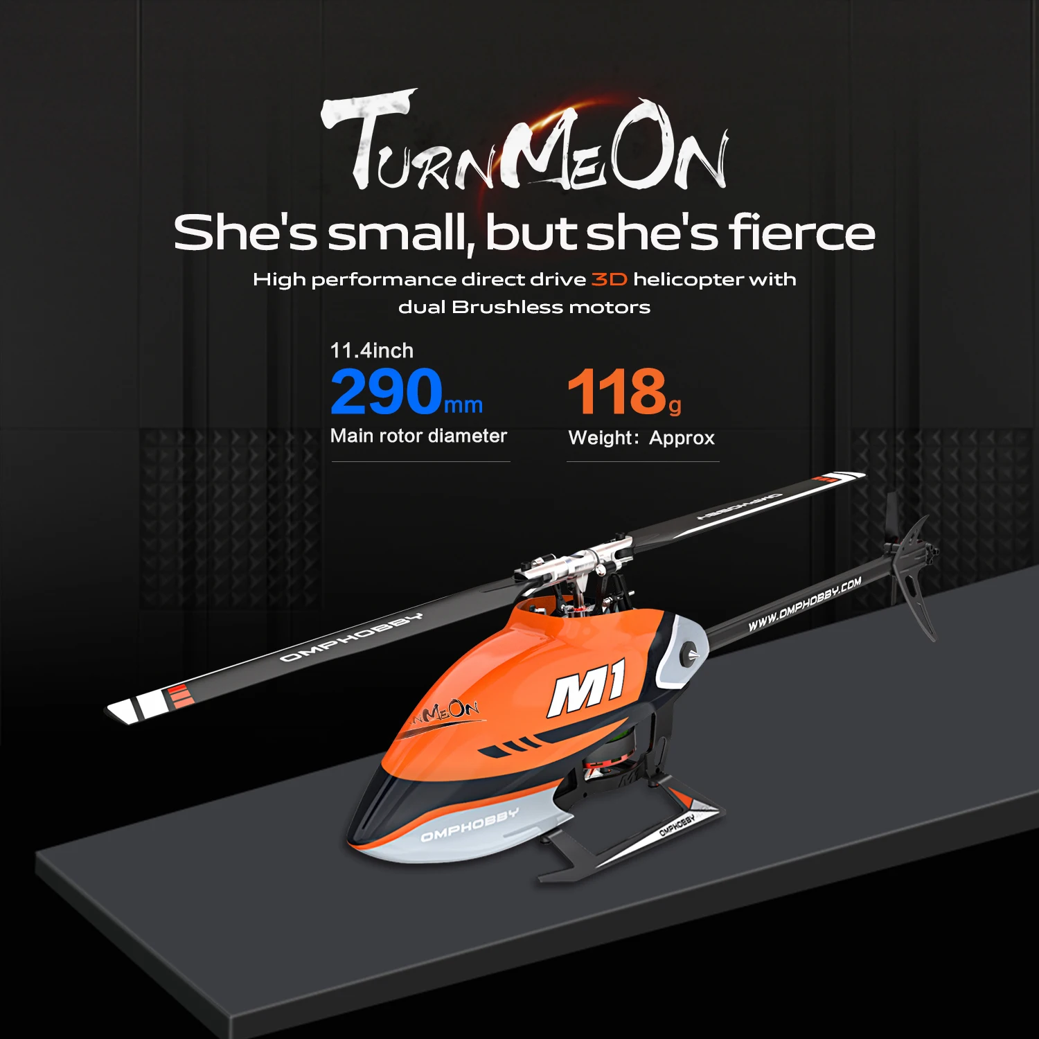 Omphobby M1 радиоуправляемые вертолеты Двойной бесщеточные двигатели 6 канала мини RC вертолет с прямым приводом 3D вертолетов-RTF для 14 +