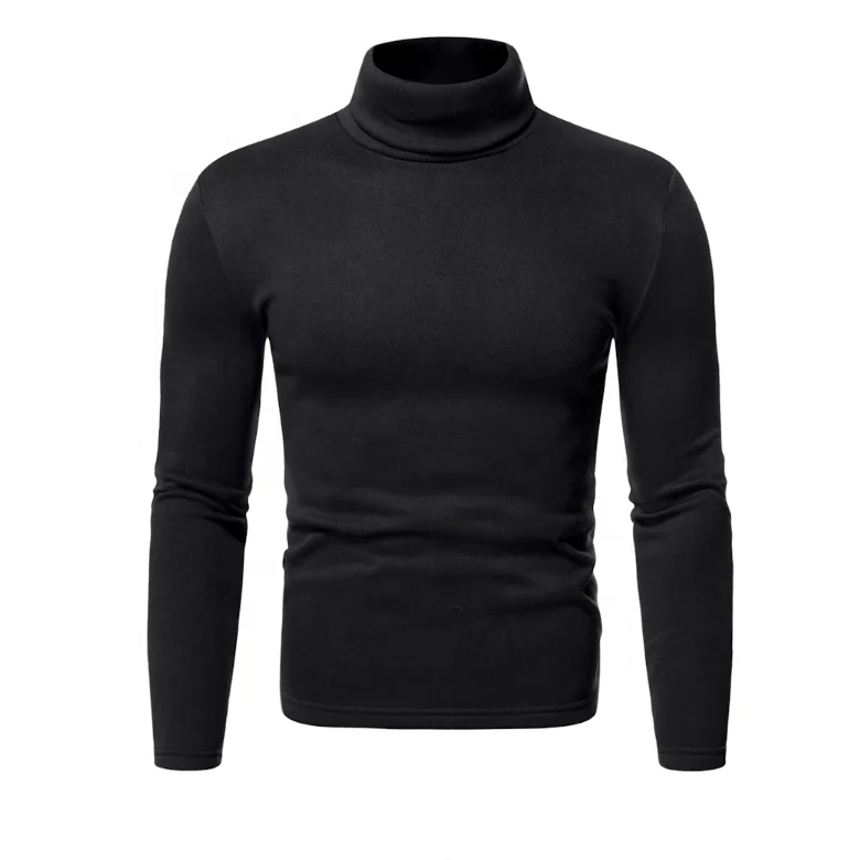 
 Осенняя однотонная плотная Водолазка с длинным рукавом и вышитым логотипом  