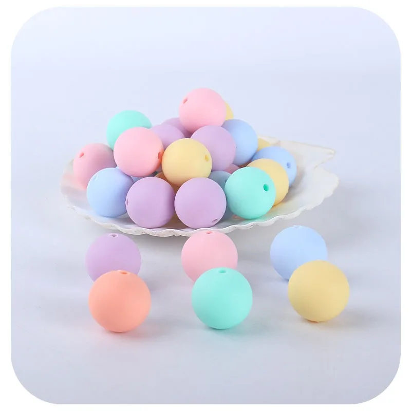 Soft Toy Baby Teether Teething Loose Small Round Silicone Bead
