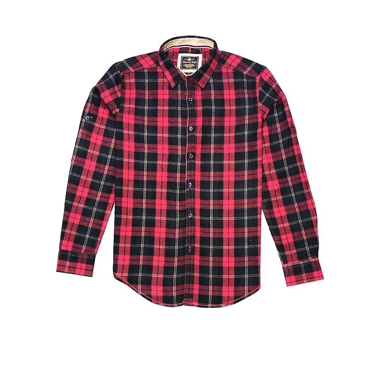 
Model Number 3YA1922A Wholesale Long Sleeve Good Quality 100% Cotton Checked Shirt For Adult 
