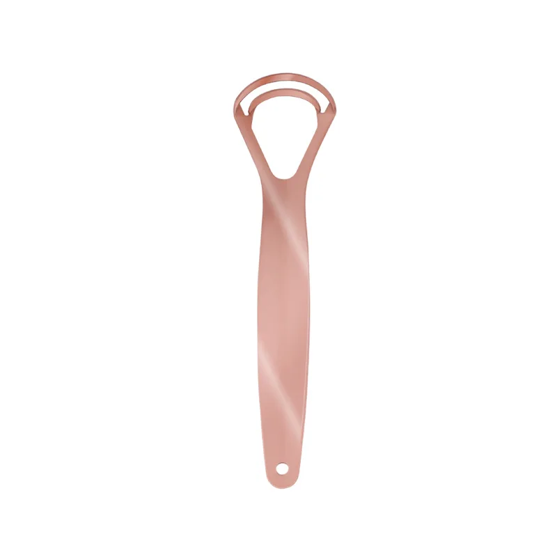 Stainless Steel Gold Silver Reusable Free Sample Tongue Cleaners Copper Tongue Scraper Cleaner