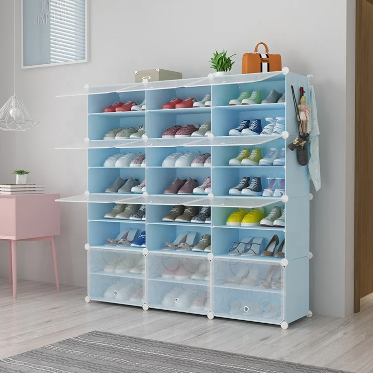 Portable Living Room Furniture Creative Shoe Organizers Plastic Boots Shoes Rack