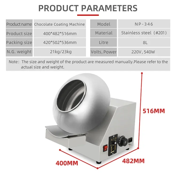 Grace Commercial Candy-making Machine Coating Chocolate Sugar Polishing Pan